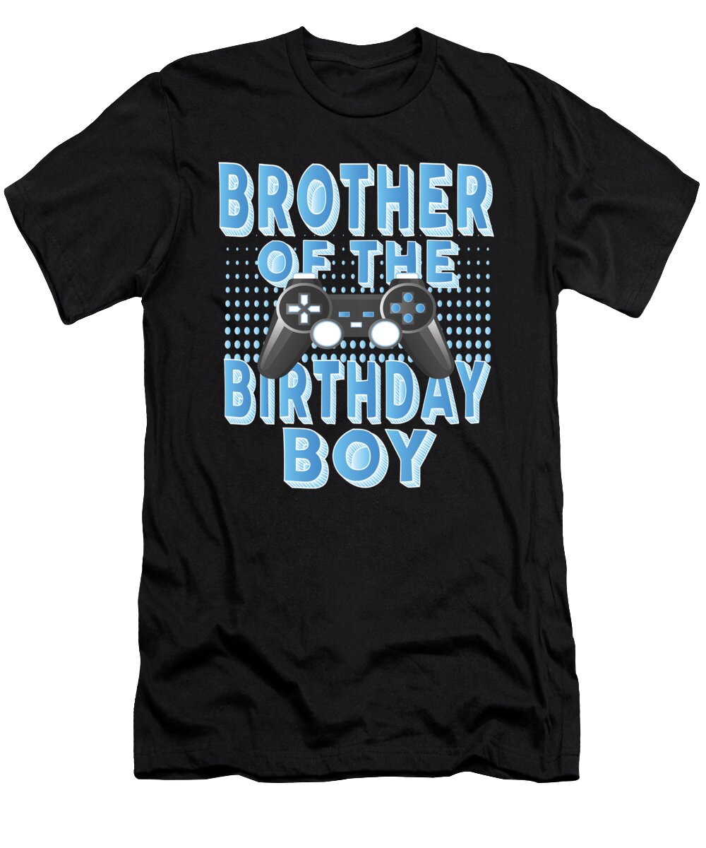 Brother of the Birthday Gamer Boy Bday Party Design Art Grabitees T-Shirt