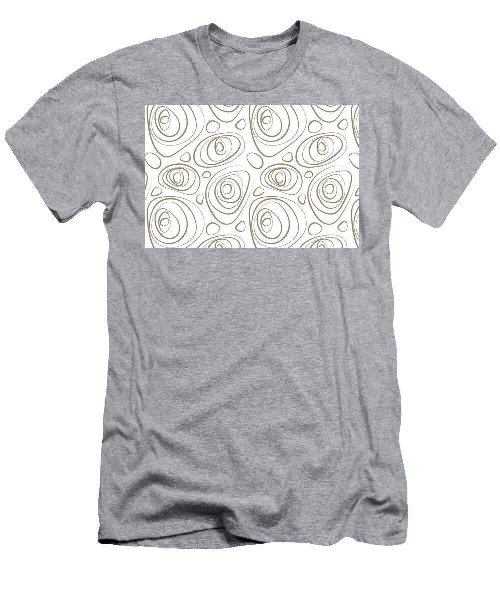 Brown and White Wacky Retro Circle Pattern Pairs De 2022 Trending Color Tuscan Mosaic De6208 Petite Pattern Minimal Graphic Designs T-Shirt