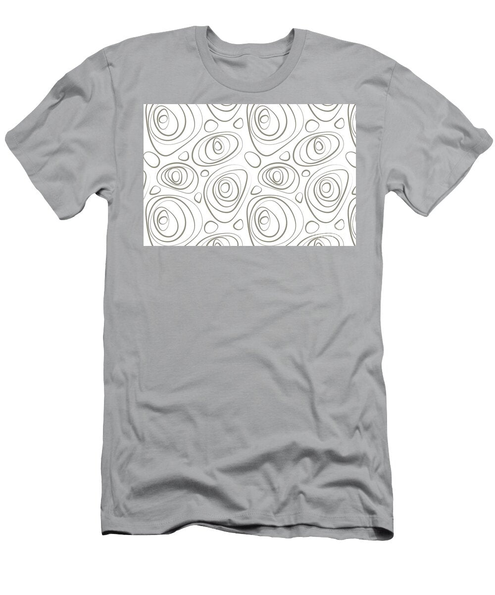 Brown and White Wacky Retro Circle Pattern Petite Pattern Minimal Graphic Designs T-Shirt