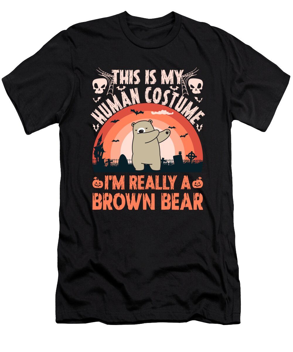 Brown Bear Halloween Human Costume Me T-Shirt