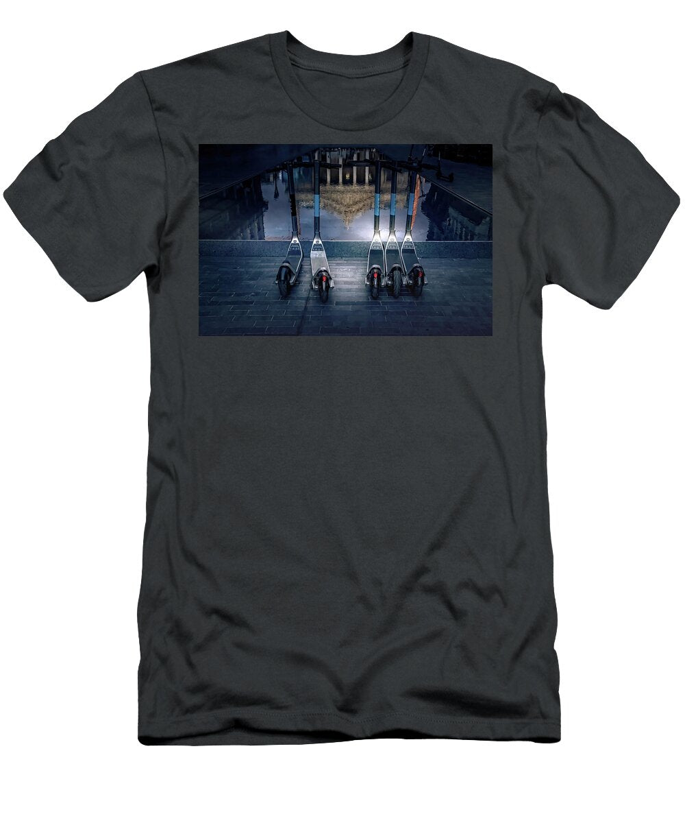 Brussels Stock Exchange and Scooters Reflection Norma Brandsberg T-Shirt