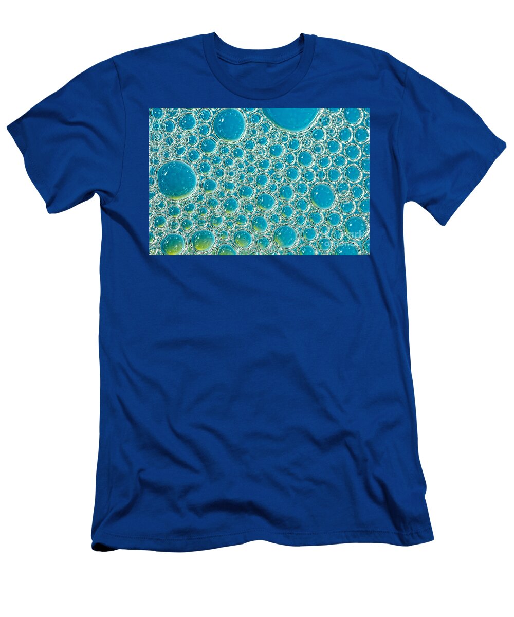Bubbles Abstract Turquoise Blue By Kaye Menner Kaye Menner T-Shirt