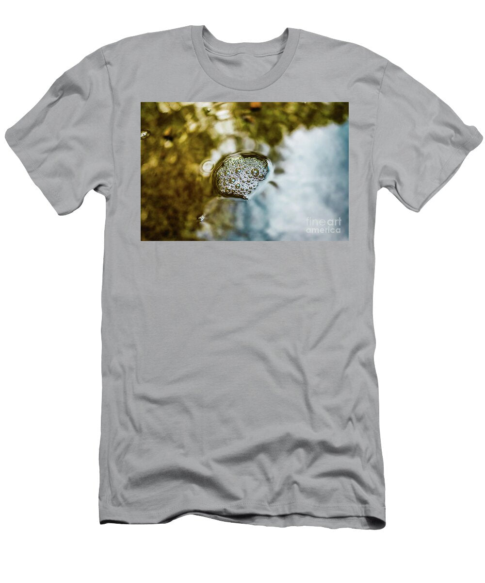 Bubbles of Water in a Stream of Pure Crystalline Water Before It Joaquin Corbalan T-Shirt