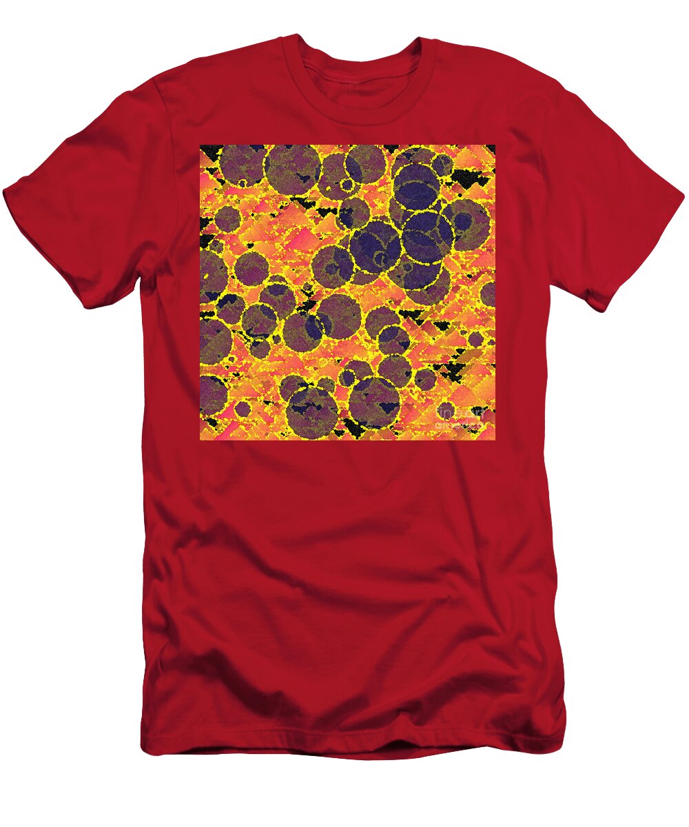 Bubbles Orange Abstract Gaspar Avila T-Shirt