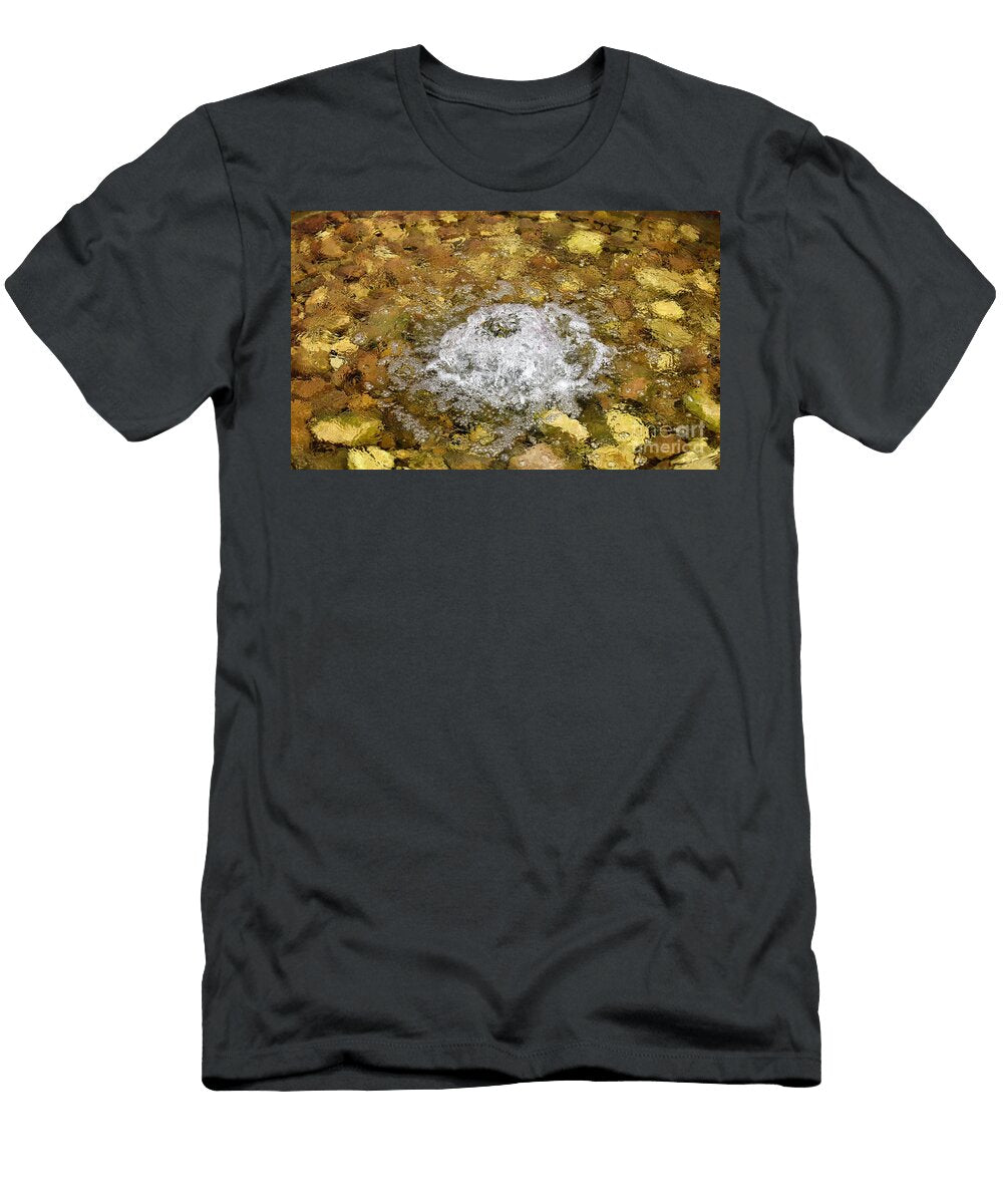 Bubbling Water in Rock Fountain James Fannin T-Shirt