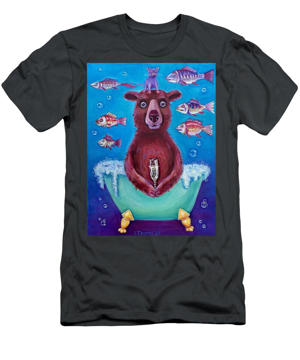 Bubbly Bear in the Bubble Bath Inna Thorne T-Shirt