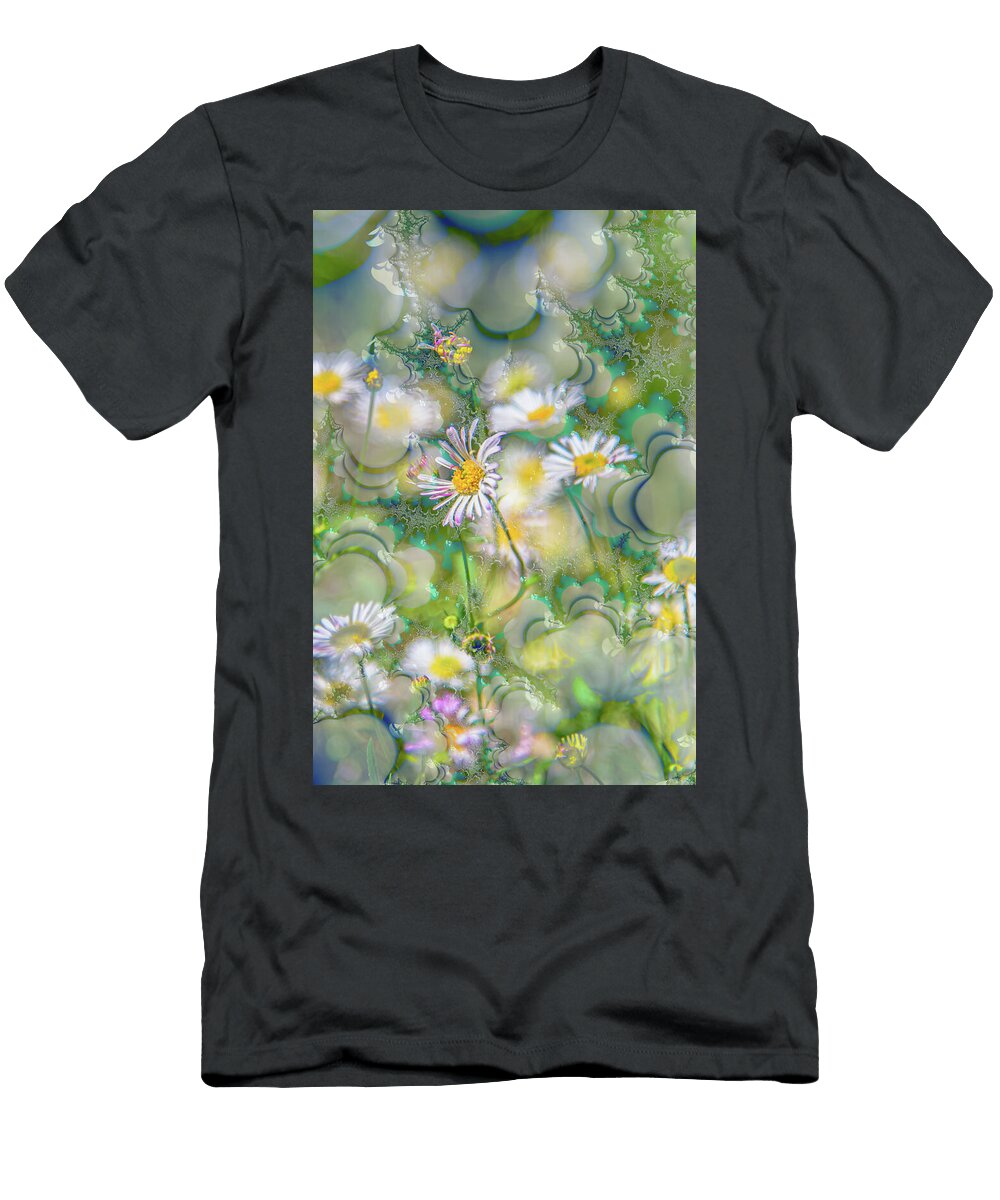 Bubbly Daisy Suds Abstract Lucia Vega T-Shirt