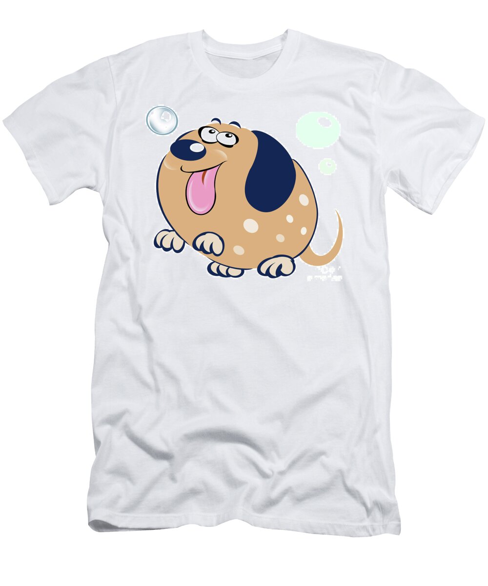 Bubbly Dog Caricature Neale Osborne T-Shirt