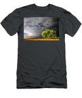 Bubbly Mammatus Clouds Over Sunlit Tree in Oklahoma Southern Plains Photography T-Shirt