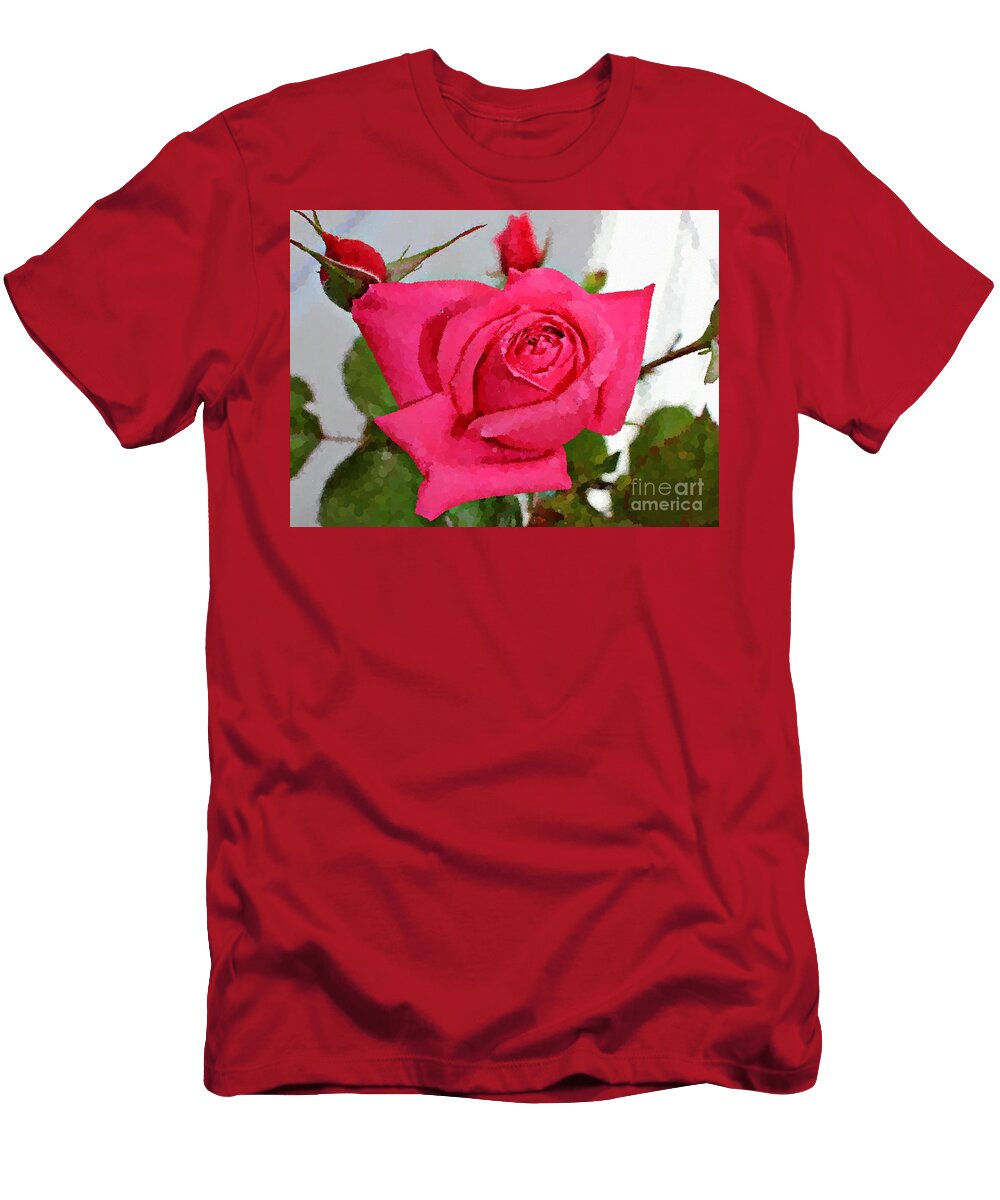 Bubbly Pink Rose Barbara Griffin T-Shirt