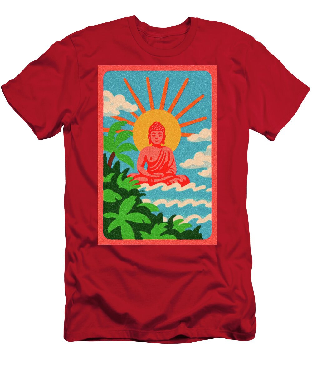 Buddha Surrounded By Nature Sampadart Gallery T-Shirt