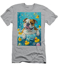 Bulldog Dog Frolicking in a Bubbly Bathtub Adrien Efren T-Shirt