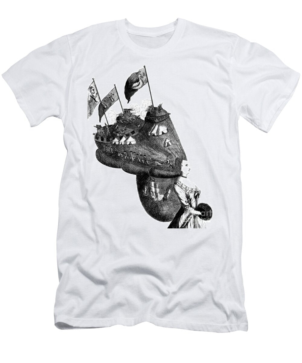 Bunker Hill Elaborate Hairstyle 1776 Science Source T-Shirt