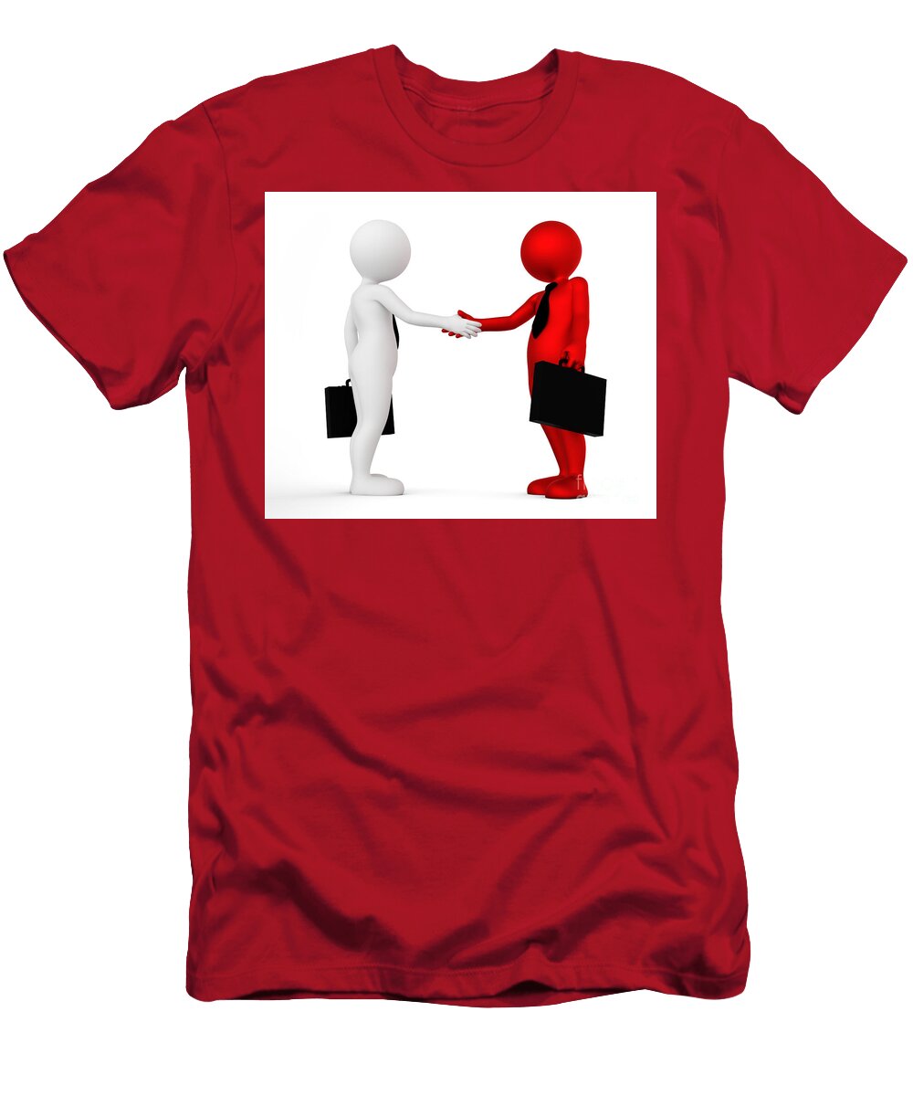 Business Handshake Ton Man Shaking Hands Deal Agreement Partner Concept Michal Bednarek T-Shirt