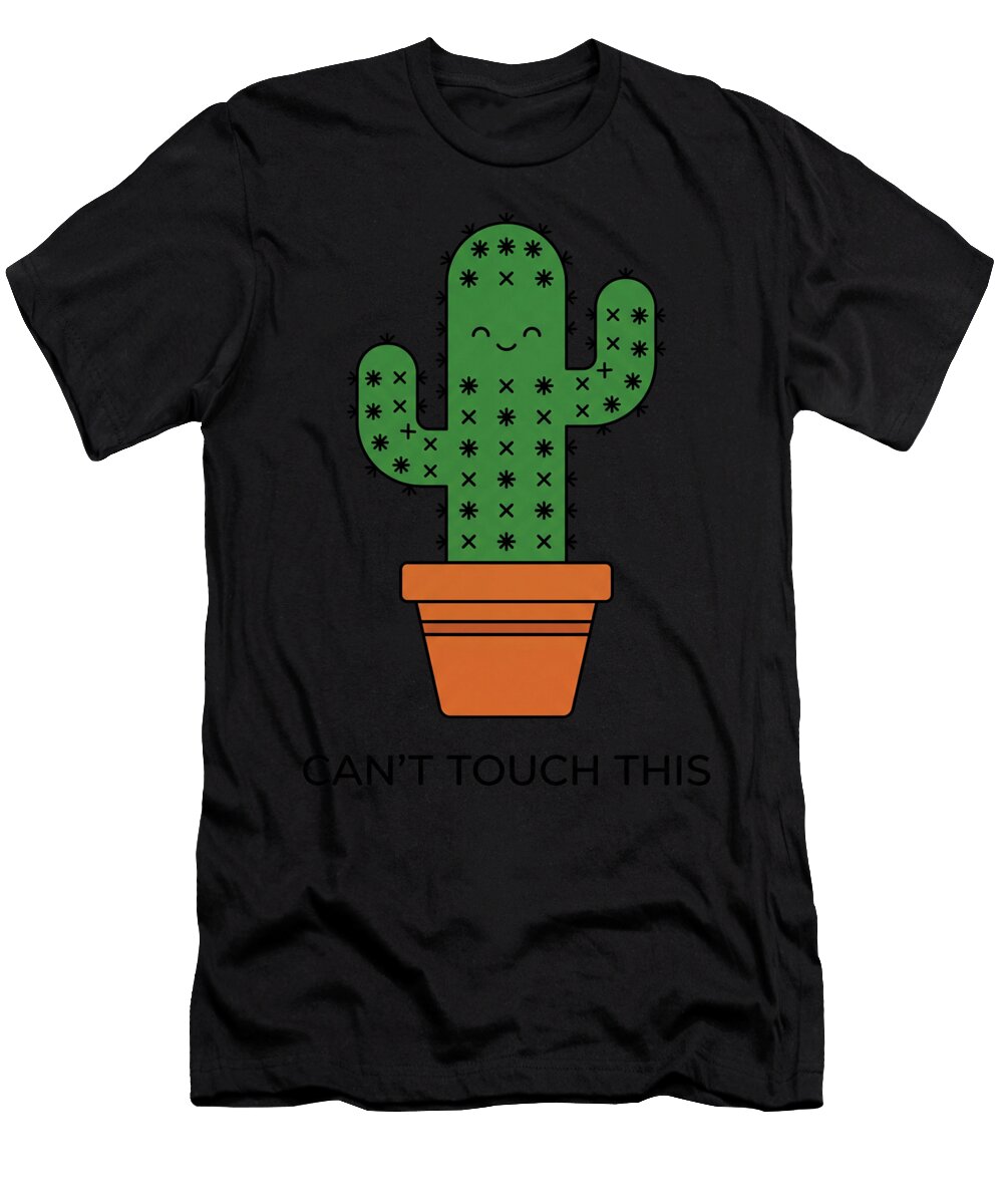 Cactus Cant Touch This Joke Art T-Shirt