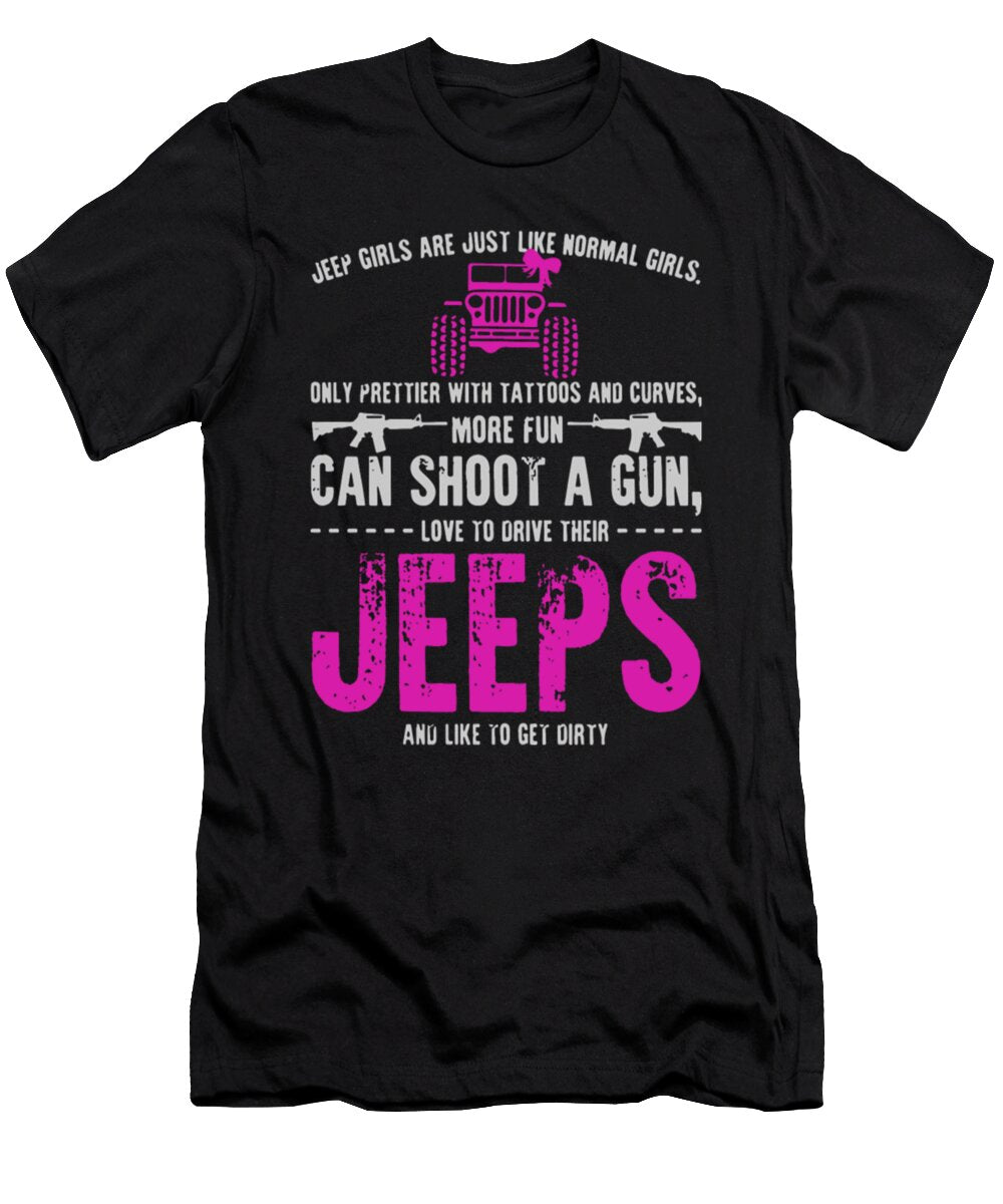 Can Shoot a Gun Love to Drive Their Jeeps Tinh Tran Le Thanh T-Shirt