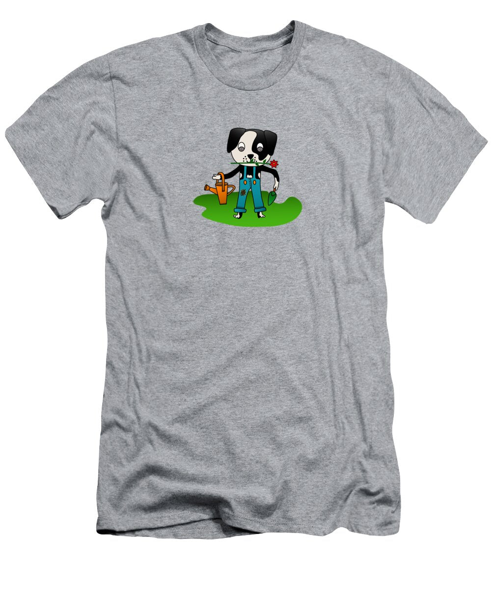 Canine Gardener in Dungarees Barefoot Bodeez Art T-Shirt