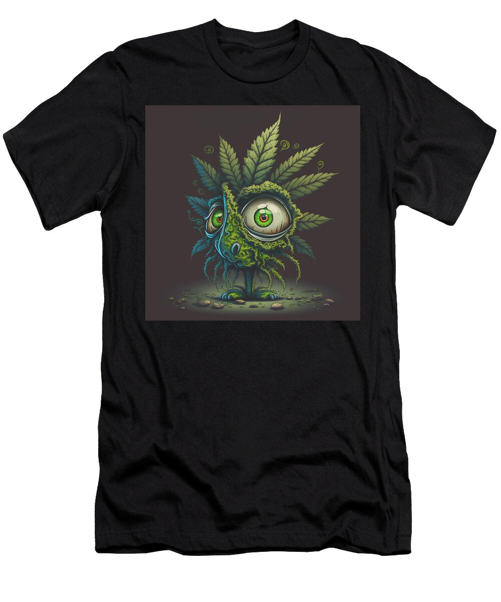 Cannabis Marijuana Bud Nug 3d Weed Character Image for Stoners Wacky Weed Designs T-Shirt