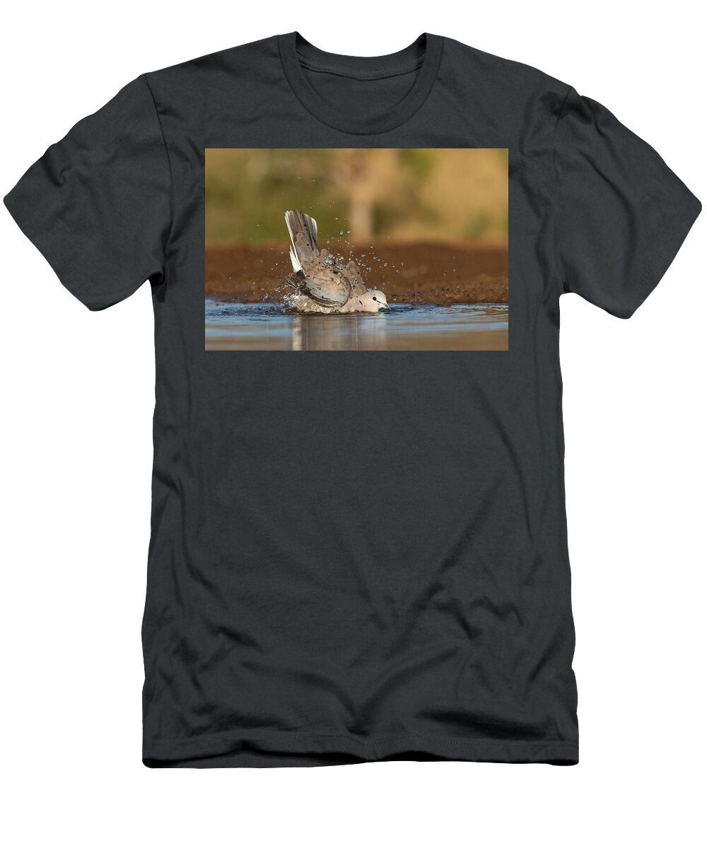Cape Turtle Dove Bathing Zimanga Private Game Reserve Ann Steve Toon Natureplcom T-Shirt