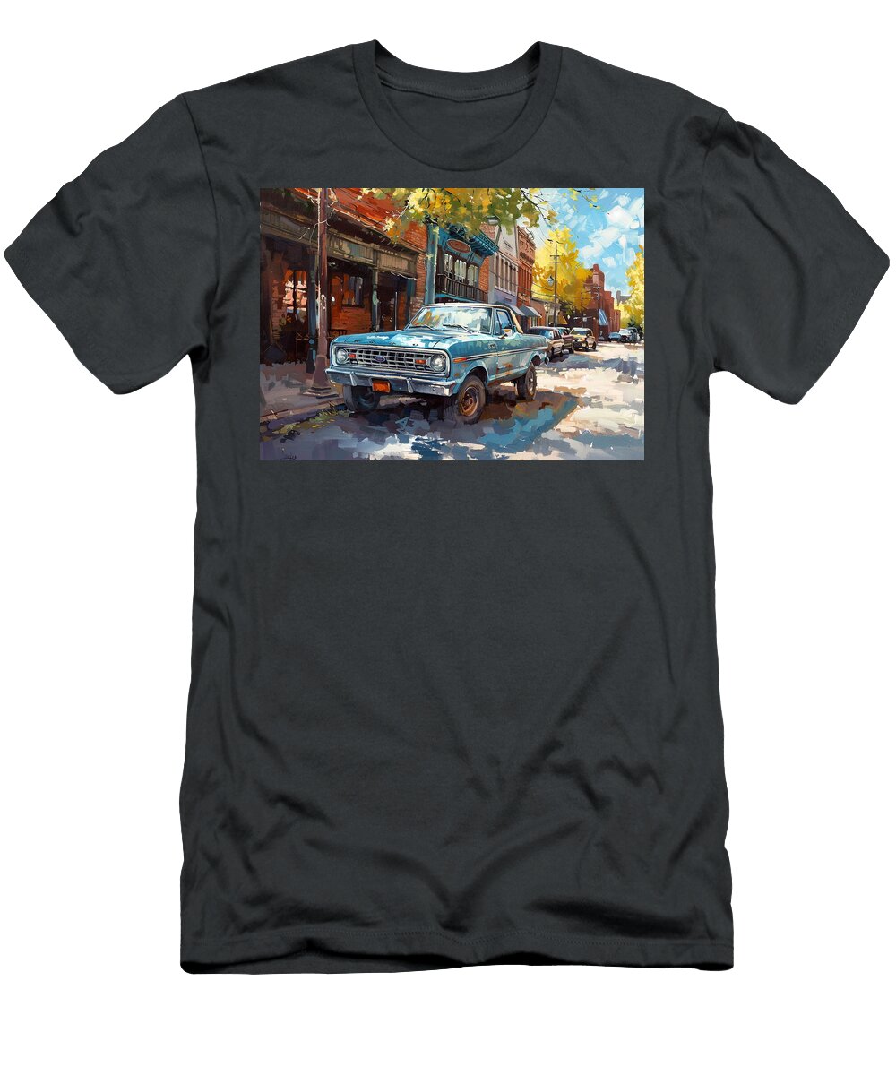 Car Ford Maverick on Old Town Road Street Kari Goldfalse T-Shirt