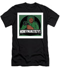 Cartoon Character Logo Green and Black Money Man T-Shirt
