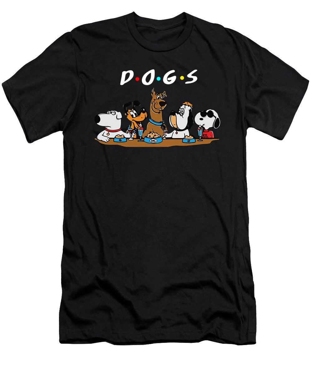 Cartoon Character Snoopy Goofy Scooby Doo Dogs Friends Duong Dam T-Shirt