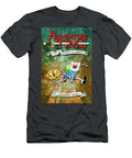 Cartoon Characters Running with Sword and Backdrop Amelia Viewer T-Shirt