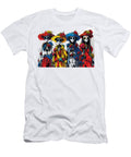 Cartoonish Day of the Dead Figures Fun Cartoon Style Figures Celebrating Day of the Dead Rhys Jacobson T-Shirt