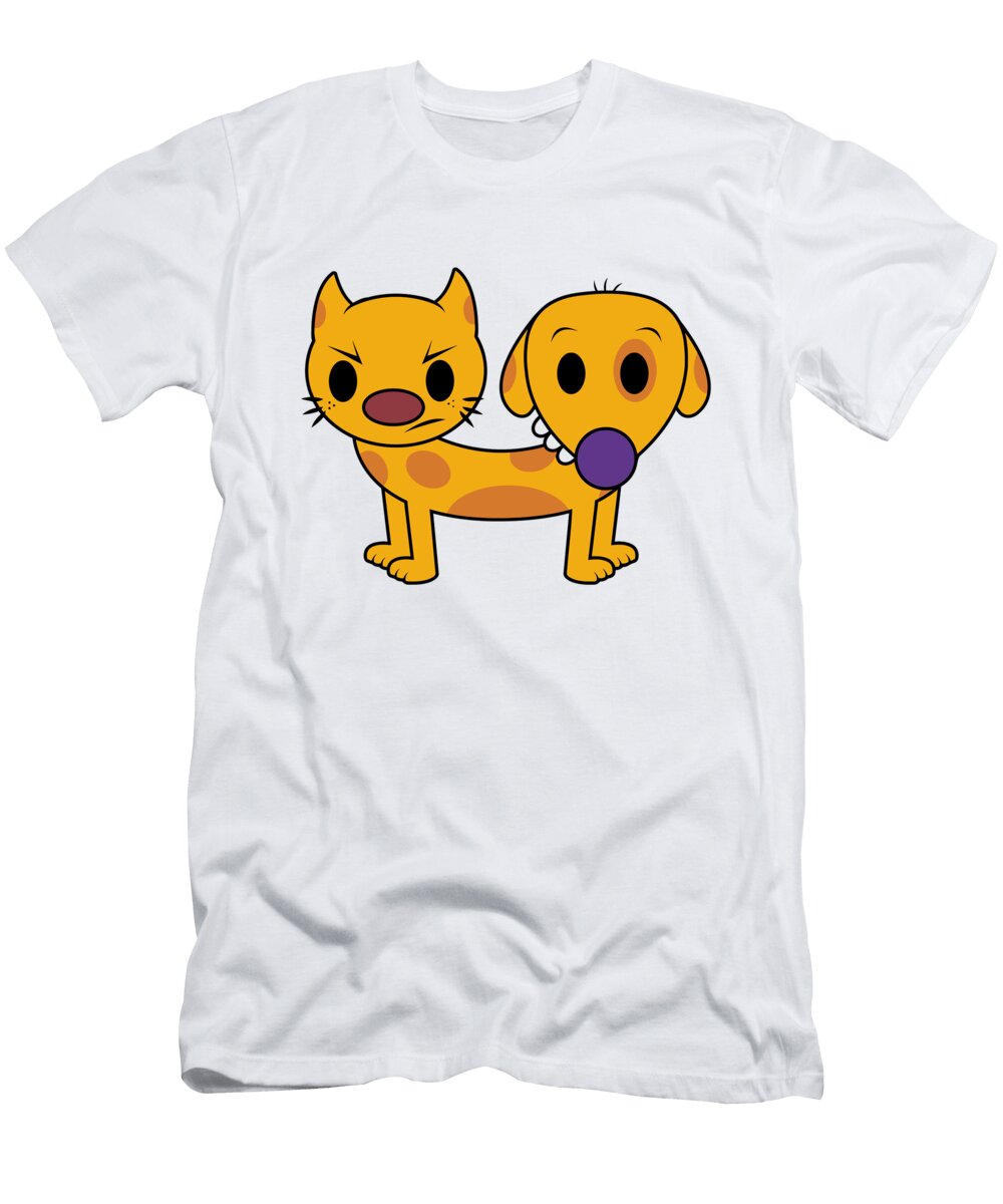 Cat and Dog Chibi Kimberly a Gibbs T-Shirt