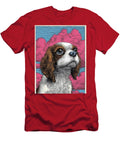 Cavalier King Charles Spaniel Dog with Vibrant Pink Clouds Fabrizio Cassetta T-Shirt
