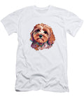 Cavoodle Dog Breed Watercolour Style Cute and Fluffy Dog Lover Mounir Khalfouf T-Shirt