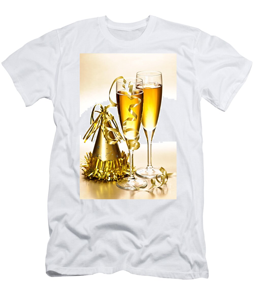 Champagne and New Years Party Decorations Elena Elisseeva T-Shirt