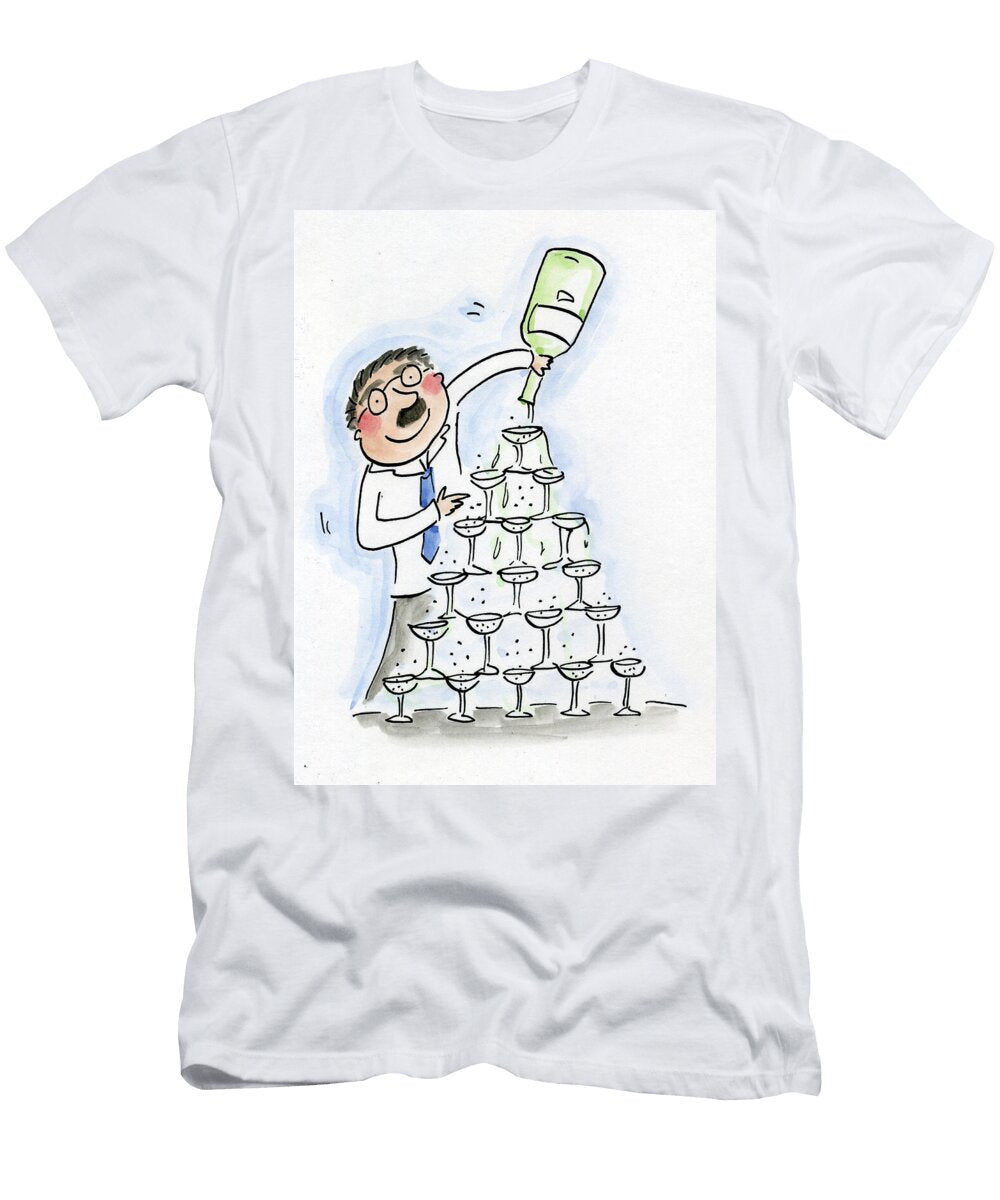 Champagne Fountain Rosie Brooks T-Shirt