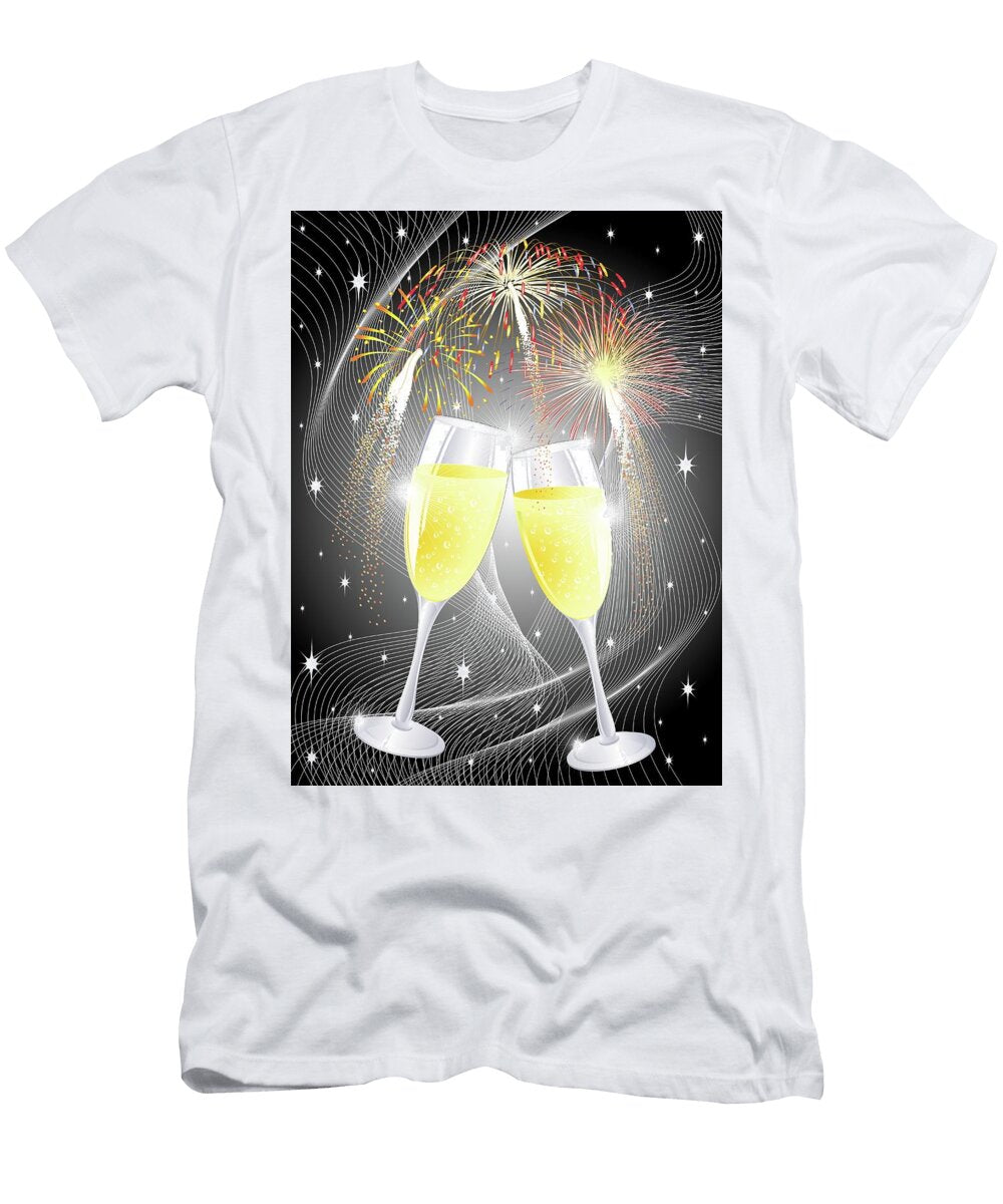 Champagne Makes Fireworks Public Domain T-Shirt