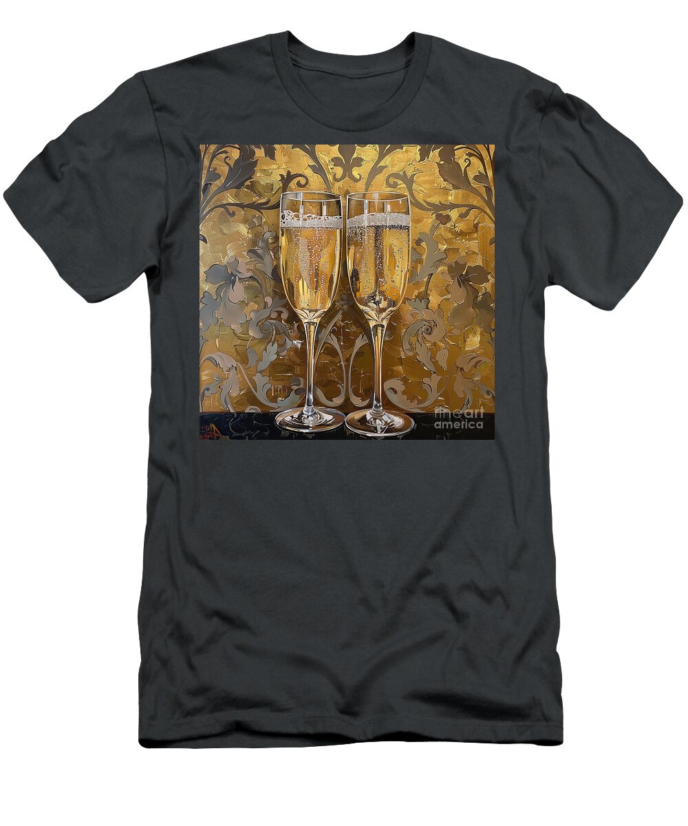 Champagne on Gold Elisabeth Lucas T-Shirt