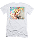 Cheerful Anime Girl with Headphones Smiling Blacker Knight T-Shirt