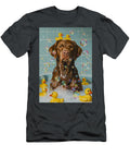 Chesapeake Bay Retriever Dog Frolicking in a Bubbly Bathtub Adrien Efren T-Shirt