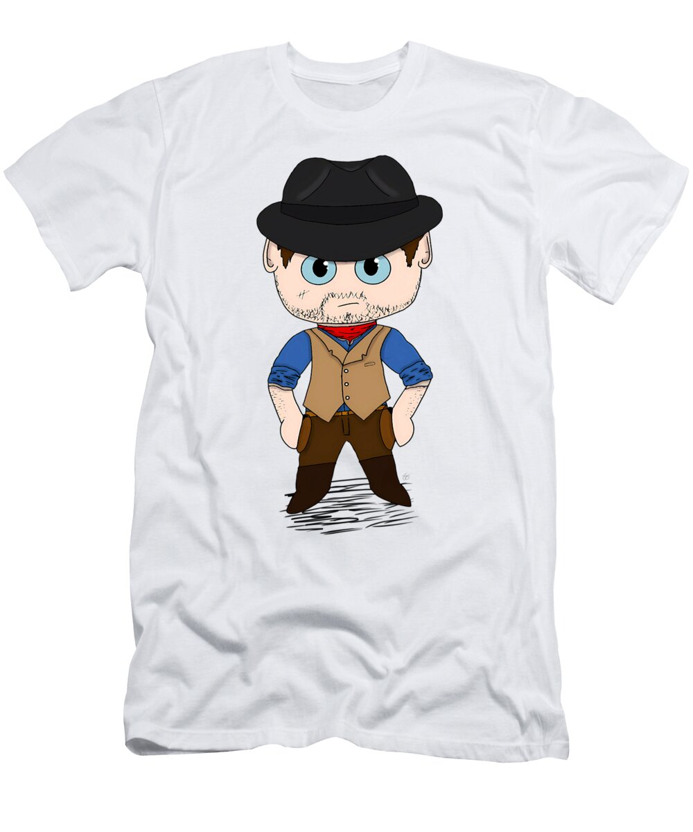 Chibi Cartoon Cowboy Kenvin Tran T-Shirt