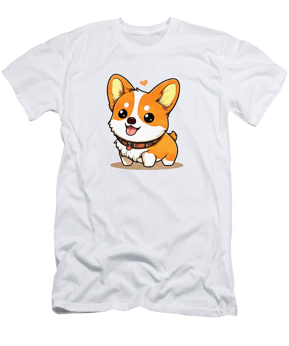 Chibi Corgi Love Jill Nightingale T-Shirt