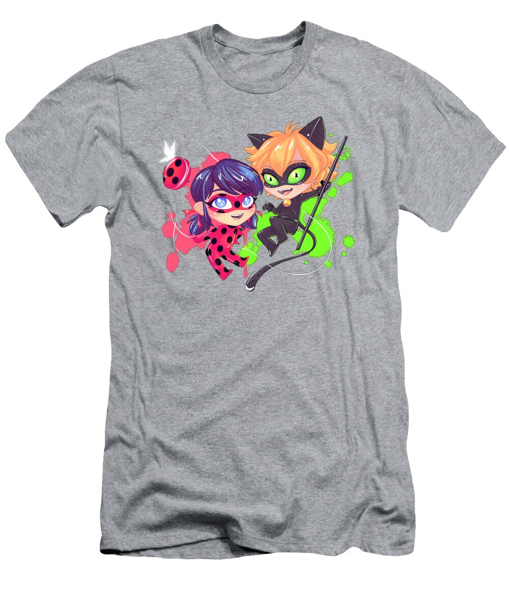 Chibi Time Ladybug Cat Noir 9 Graphic for Men Women Vintage Trending Payton Stephenson T-Shirt
