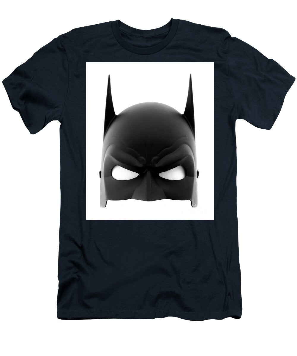Child Dark Knight Batman Mask Isolated Against White Background Yuval Helfman T-Shirt