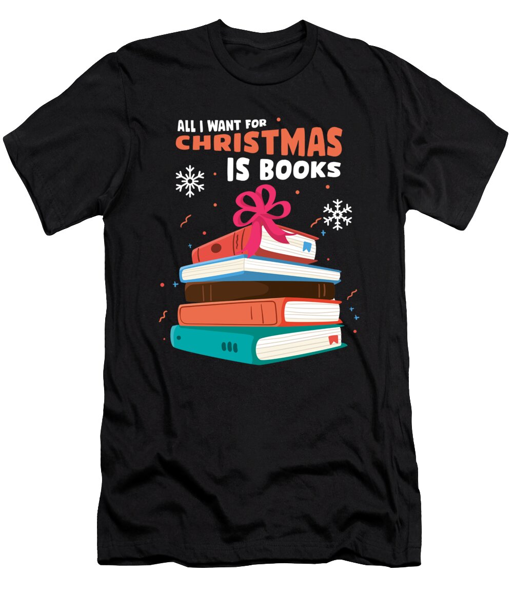 Christmas Books Bookworm Reading Xmas New Year Gift Thomas Larch T-Shirt