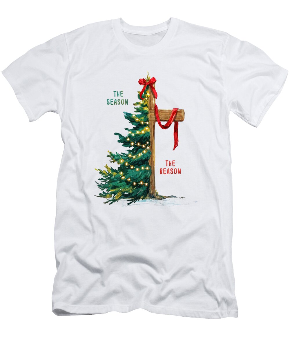 Christmas Tree and Cross Kevin Carden T-Shirt