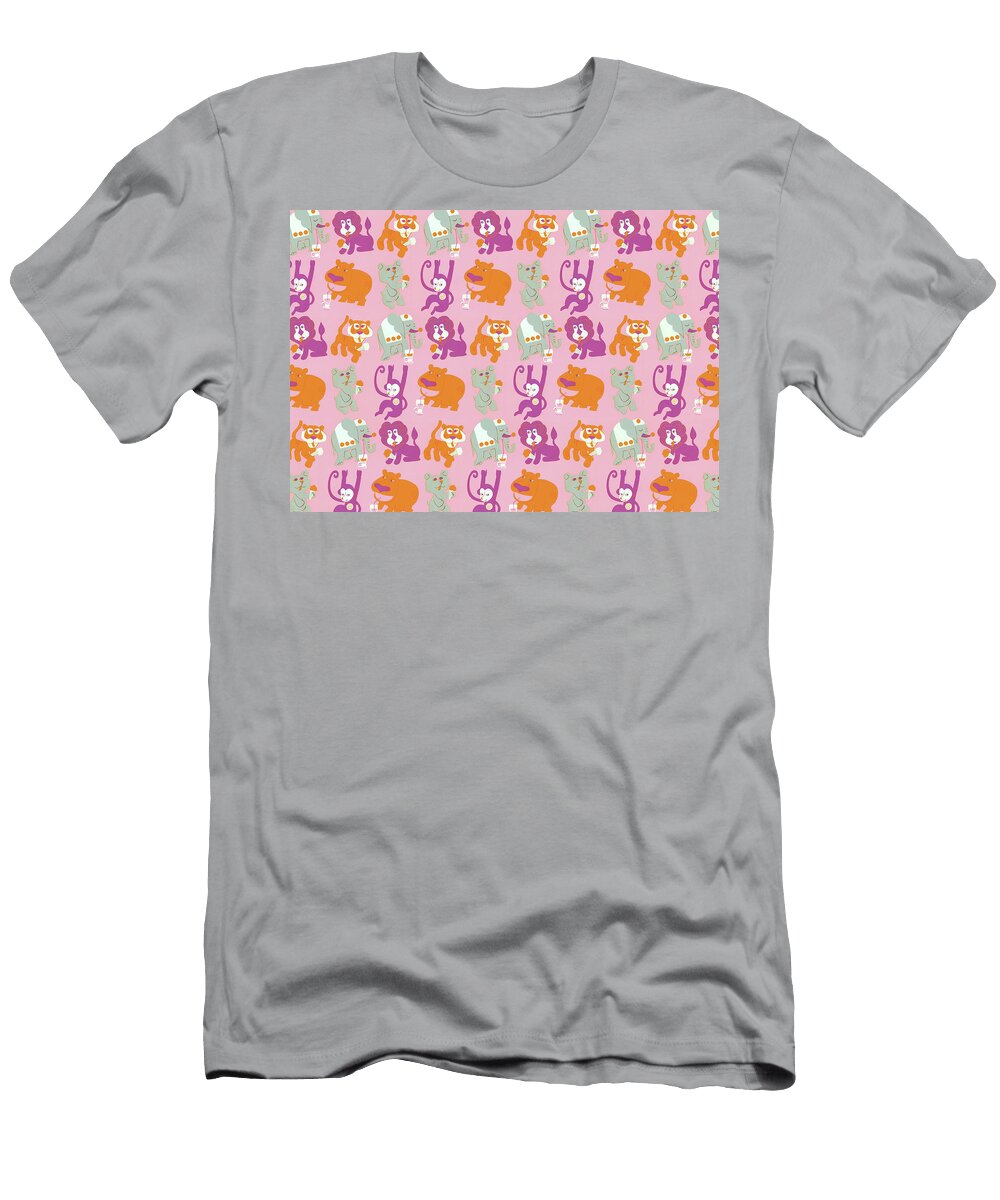 Circus Animals Having Treats Csa Images T-Shirt