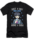 Civilized Goodness Just a Boy Who Loves Anime Boba Bubble Tea Manga Kawaii Gift Ezone Prints T-Shirt