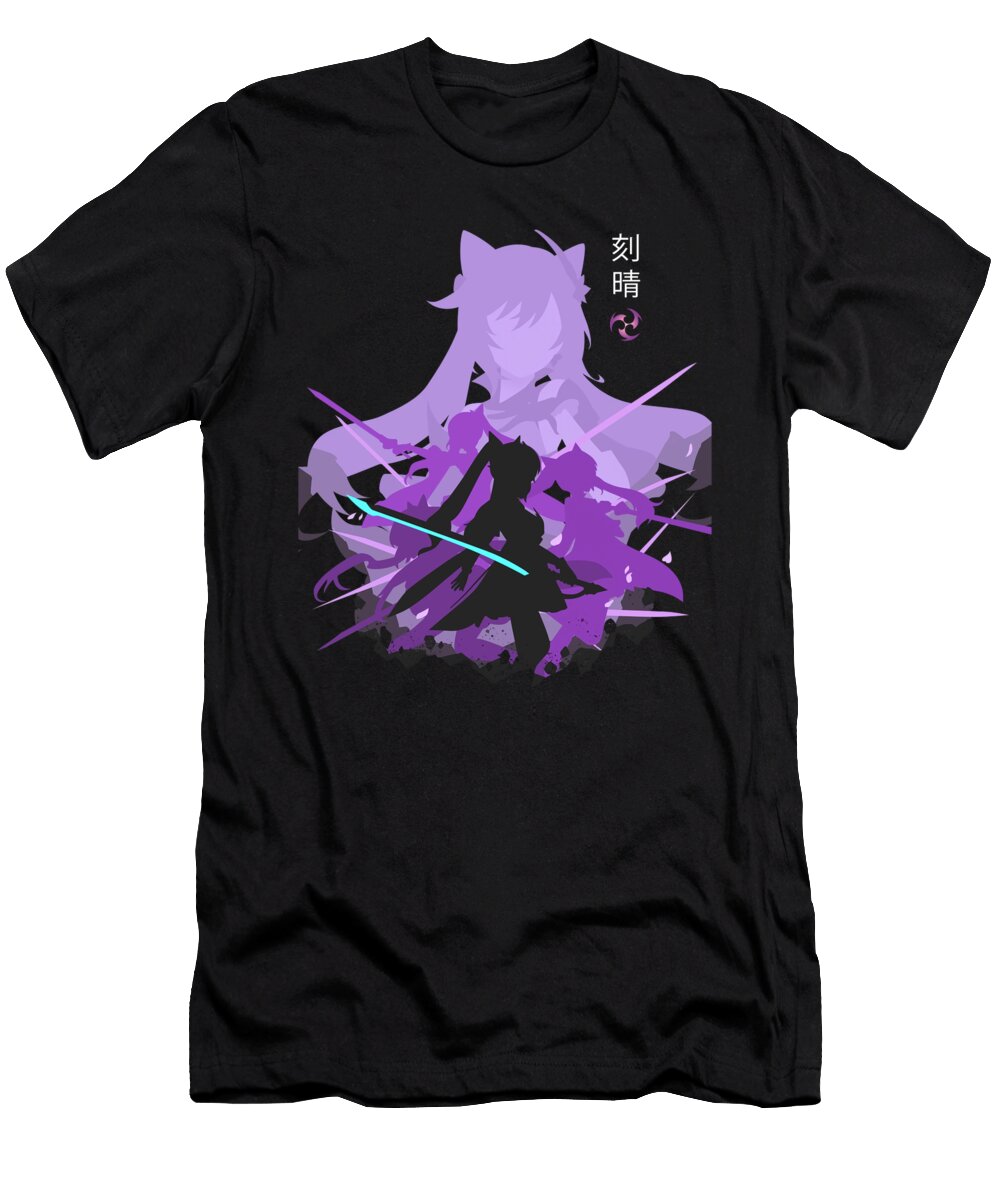 Classic Japanese Art Keqing Genshin Rpg Impact Game Douxie Grimo T-Shirt