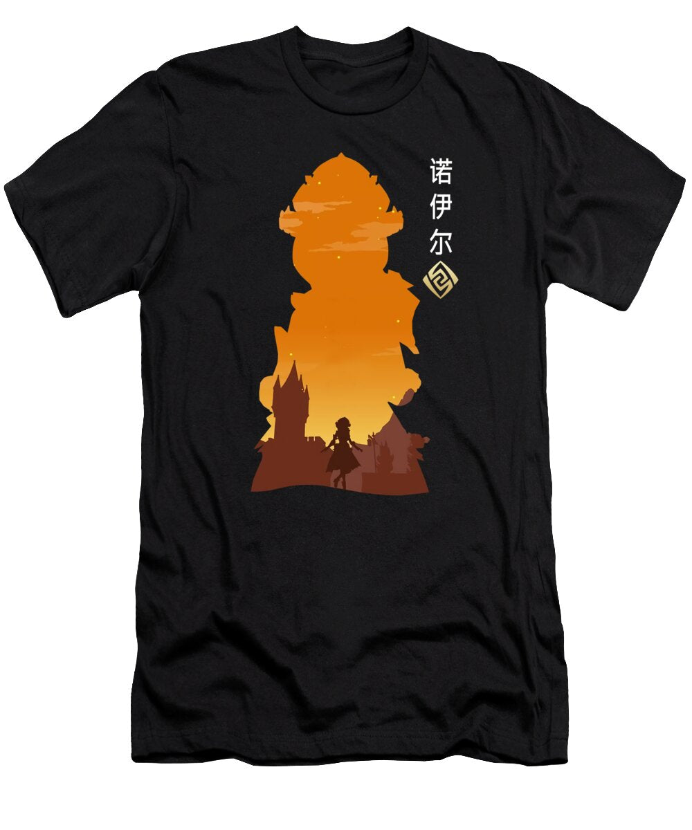 Classic Japanese Art Noelle Genshin Rpg Impact Game Douxie Grimo T-Shirt