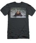 Close Up of a Sea Otter Swimming Milo Burcham T-Shirt