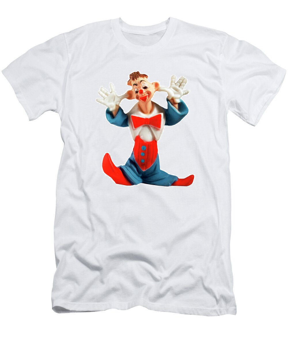 Clown with Big Shoes and Hands Up Csa Images T-Shirt