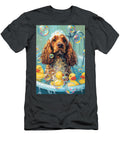 Cocker Spaniel Dog Frolicking in a Bubbly Bathtub Adrien Efren T-Shirt